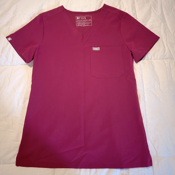 FIGS Dark Magenta Scrubs XXS/XS - Picture 2 of 4